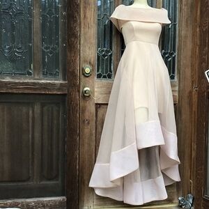 Elegant Off-Shoulder Cream Dress